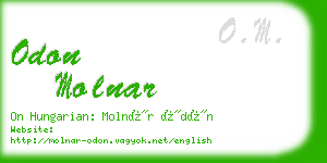 odon molnar business card